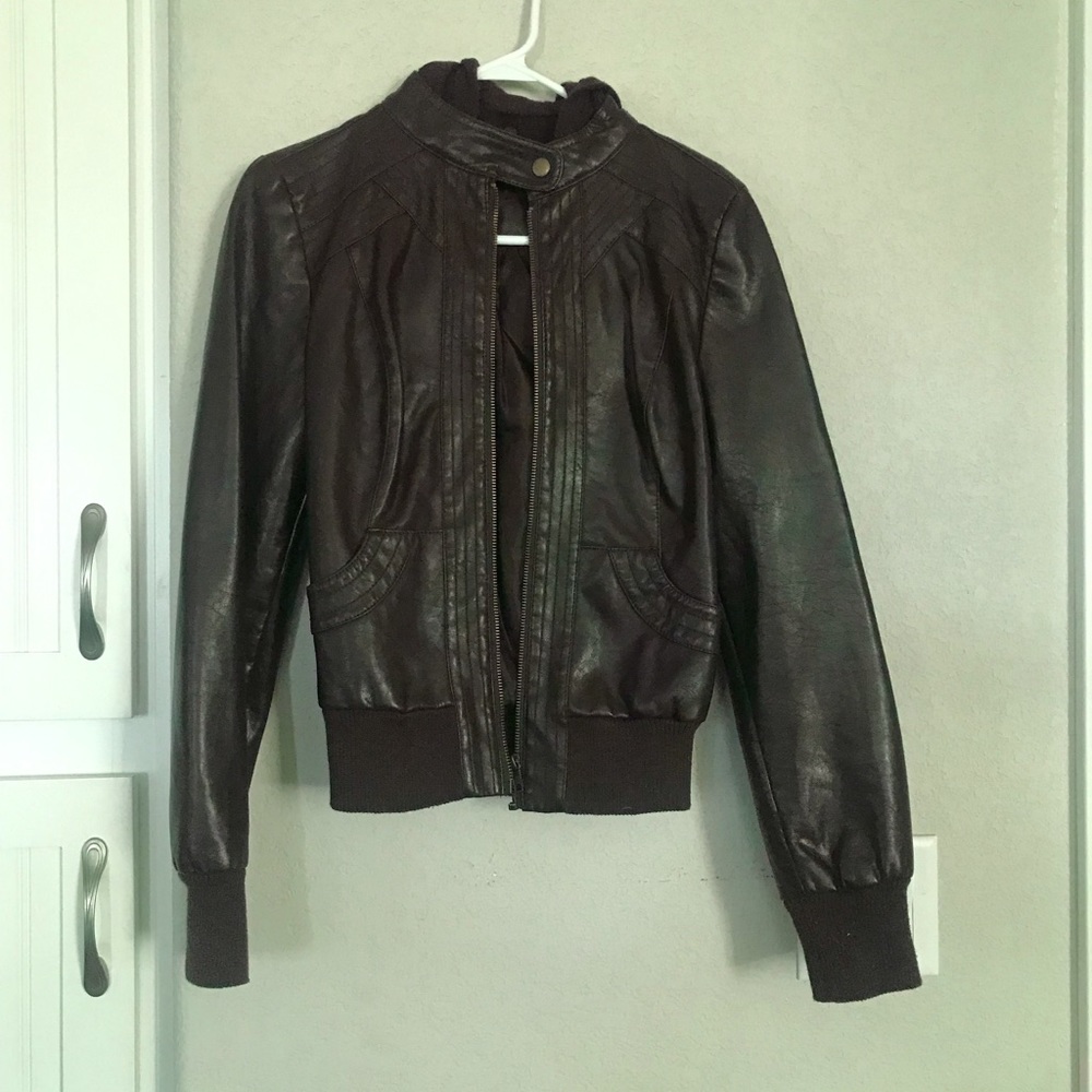 Faux leather jacket